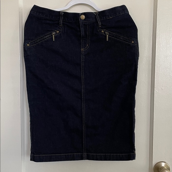 Ralph Lauren Dark Blue Denim Skirt - Picture 1 of 4